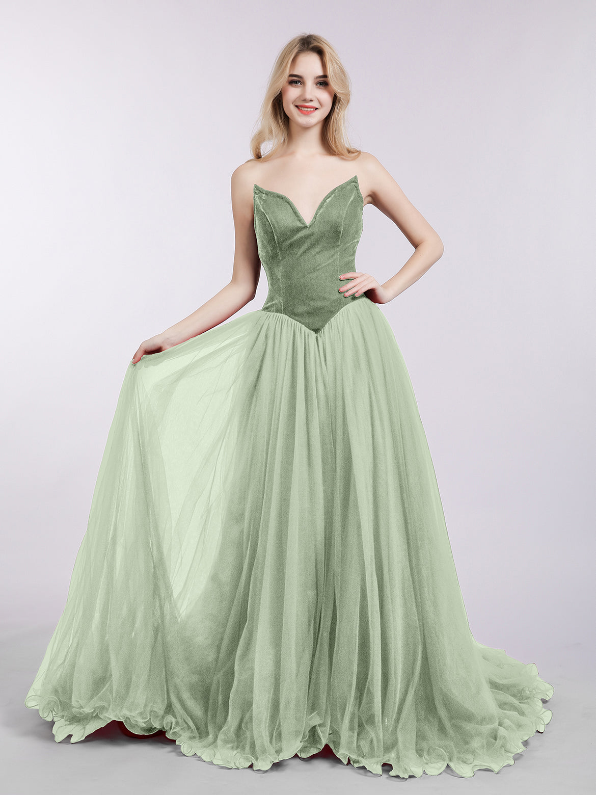 Dusty Sage Prom Dresses BABARONI UK Dusty Sage Prom Dresses BABARONI UK