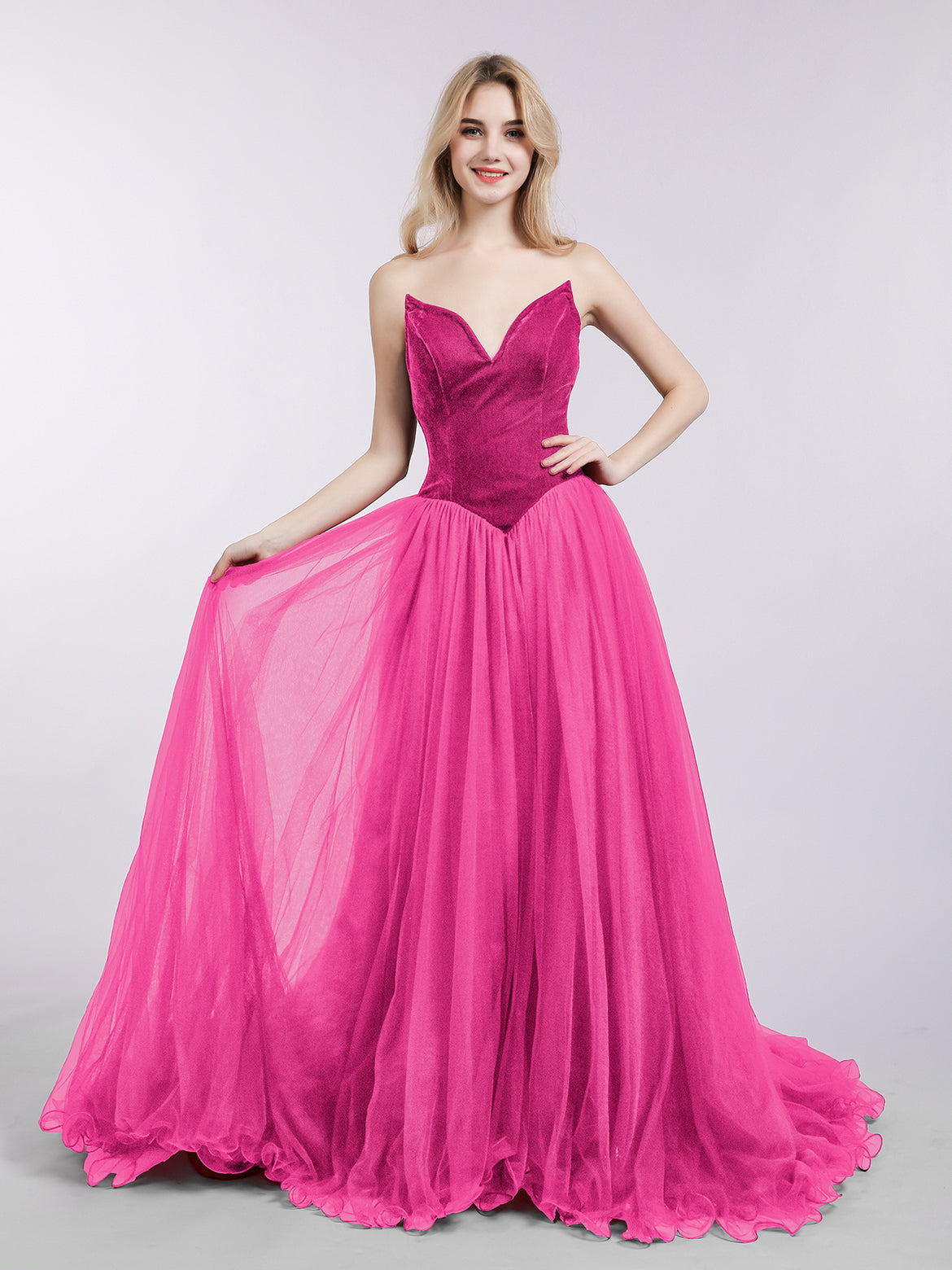 Fuchsia Prom Dresses BABARONI UK Fuchsia Prom Dresses BABARONI UK