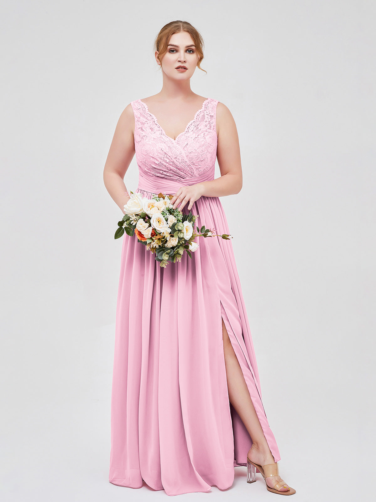 Plus size pink bridesmaid hotsell dresses uk