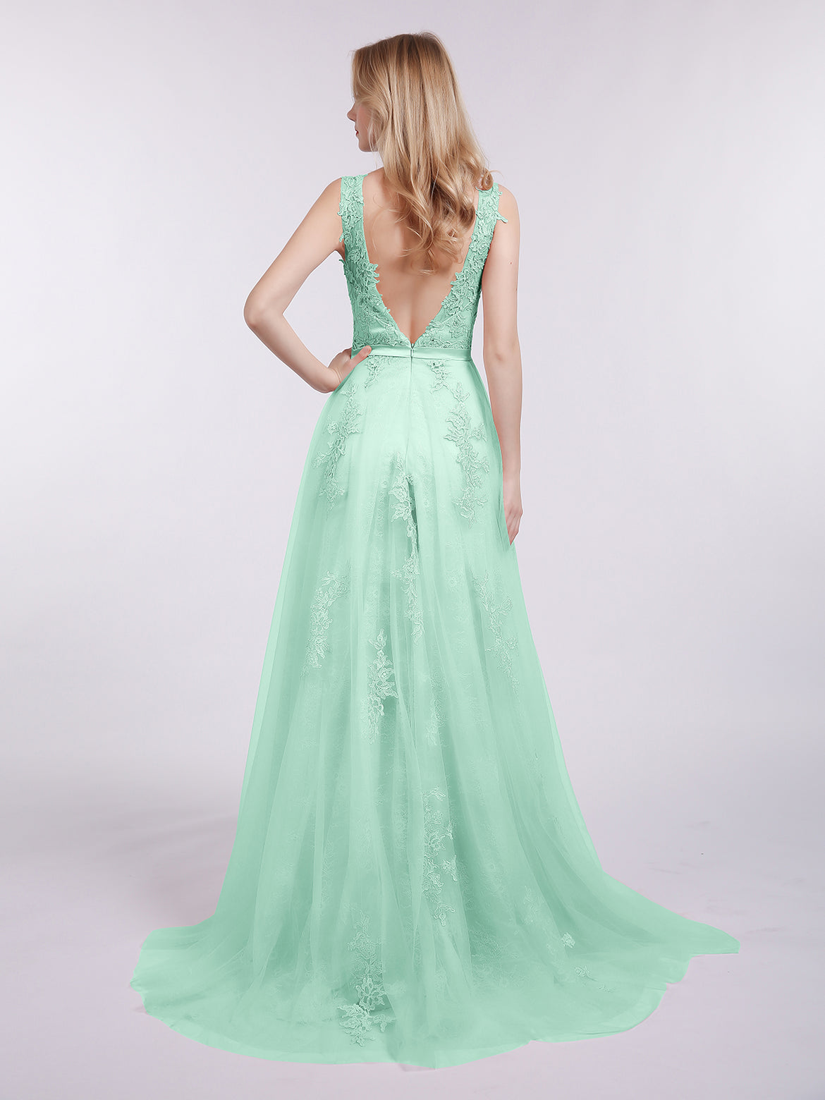 strapless open back dress Marchesi Maxi Dress Green