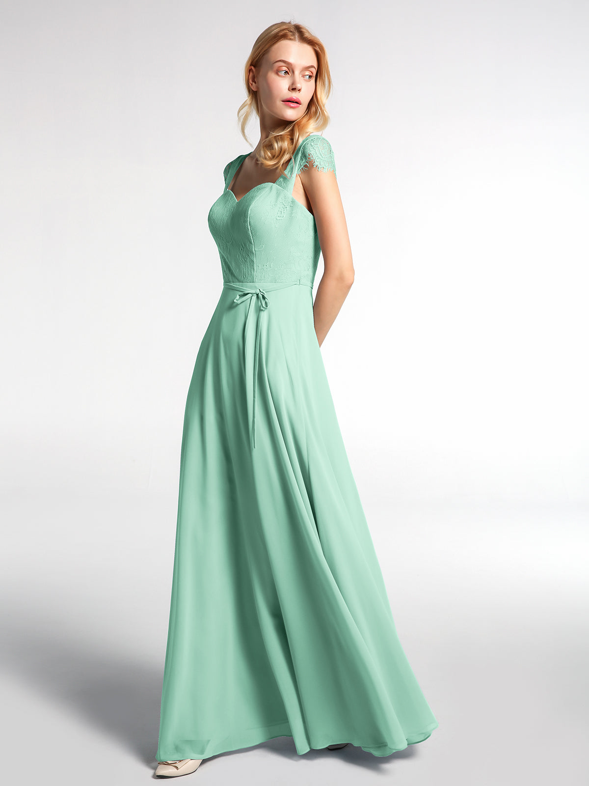 Mint green clearance chiffon dress