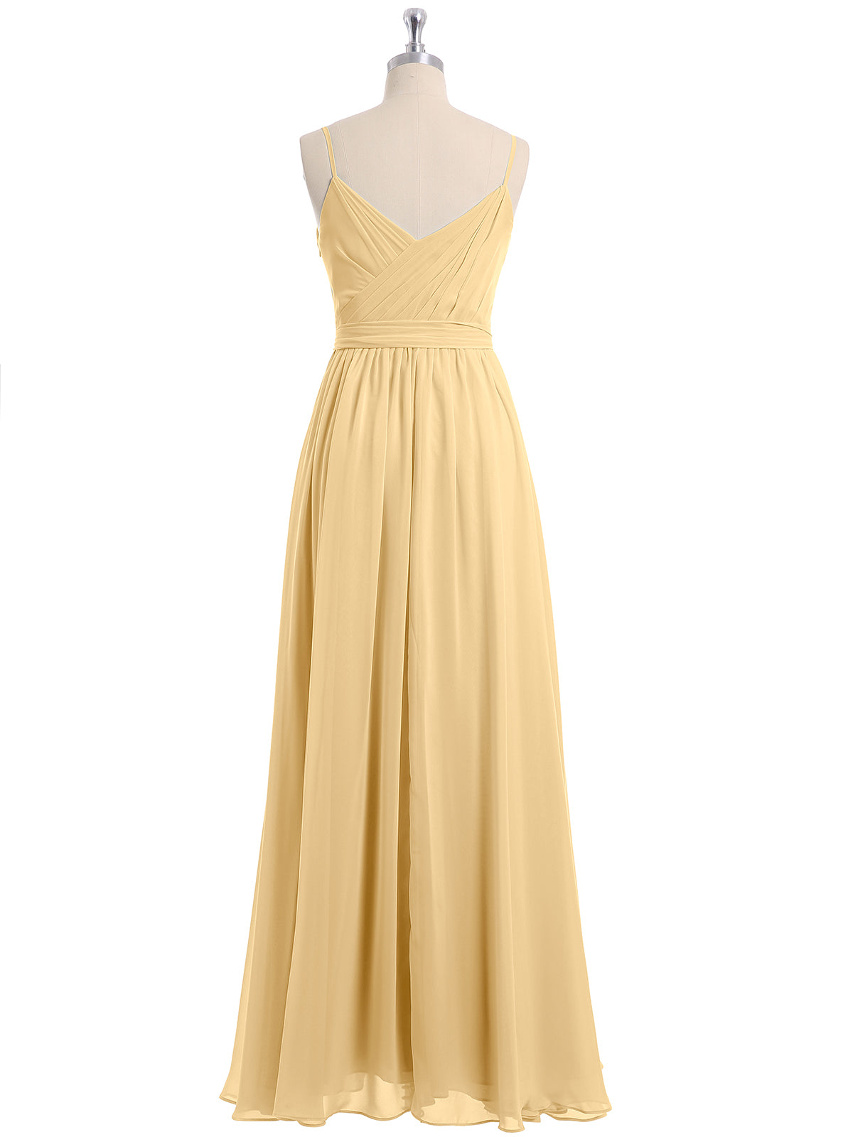 Light yellow outlet chiffon dress