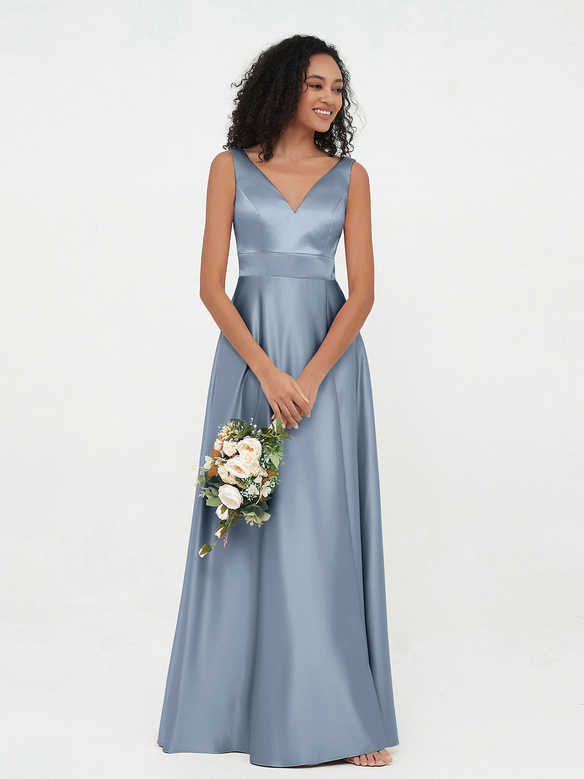 Dusty Blue Bridesmaid Dresses  BABARONI UK