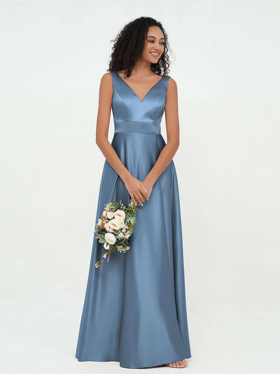 Timeless and Classic Slate Blue Bridesmaid Dresses  BABARONI UK