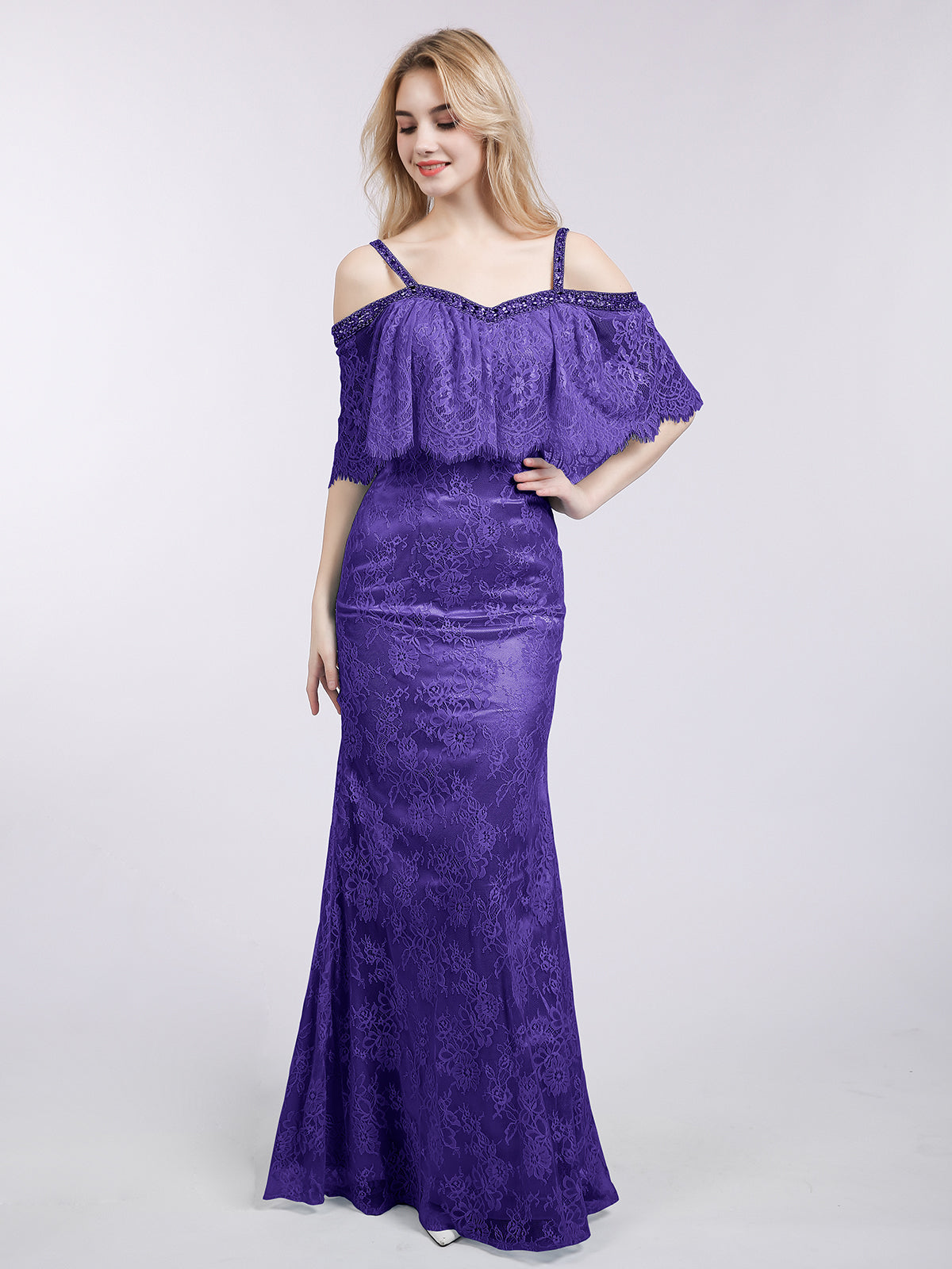 Long Lace WITH Beaded Mermaid Dresses Regency Plus Size | BABARONI ...