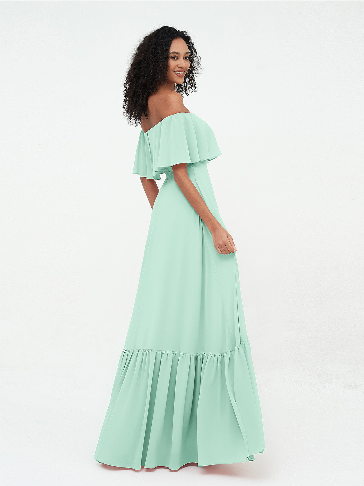 Chiffon skirt hotsell mint green