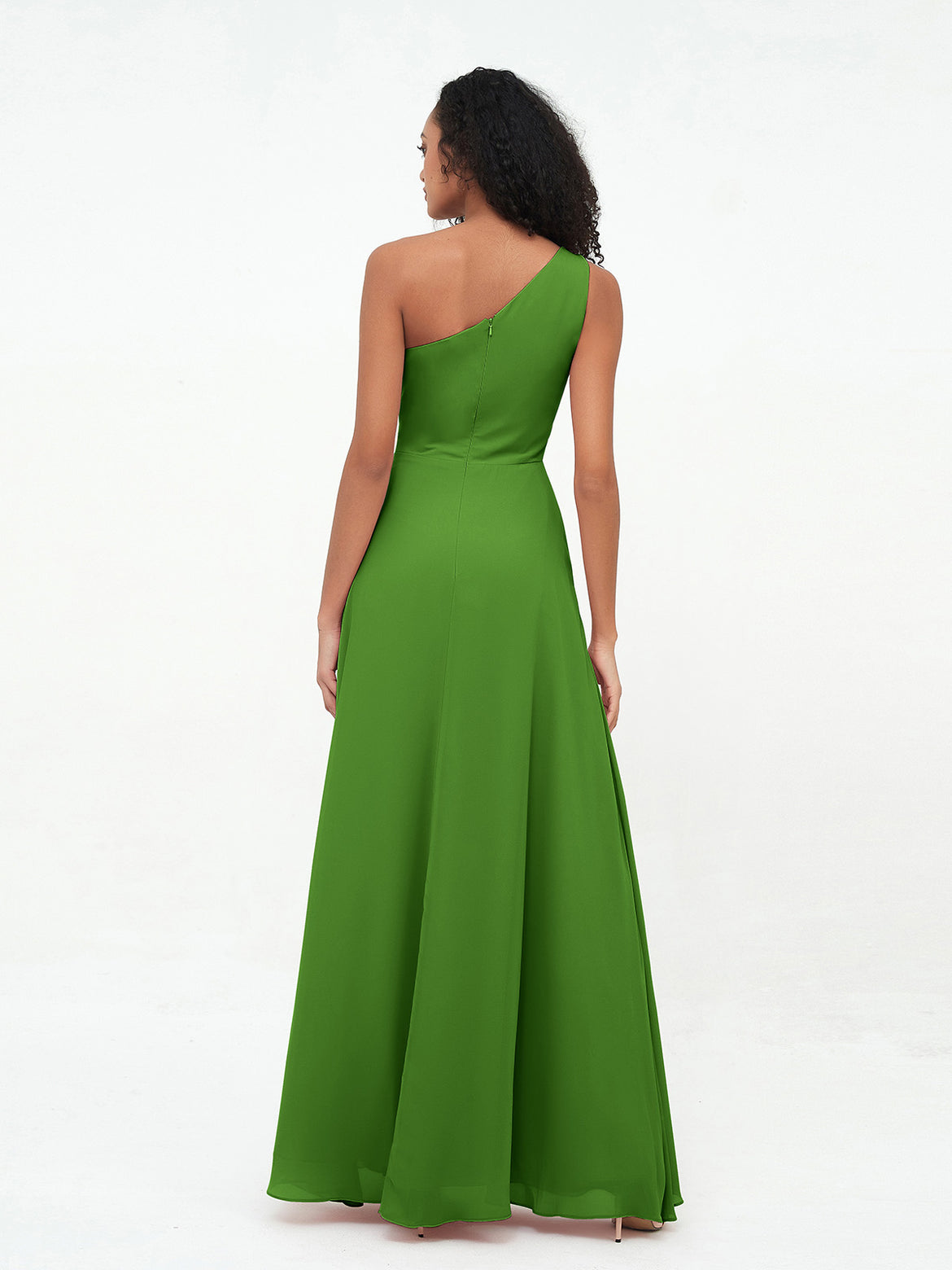 moss green bridesmaid dresses uk Cowl Back Satin Bridesmaid Dress - Moss Green